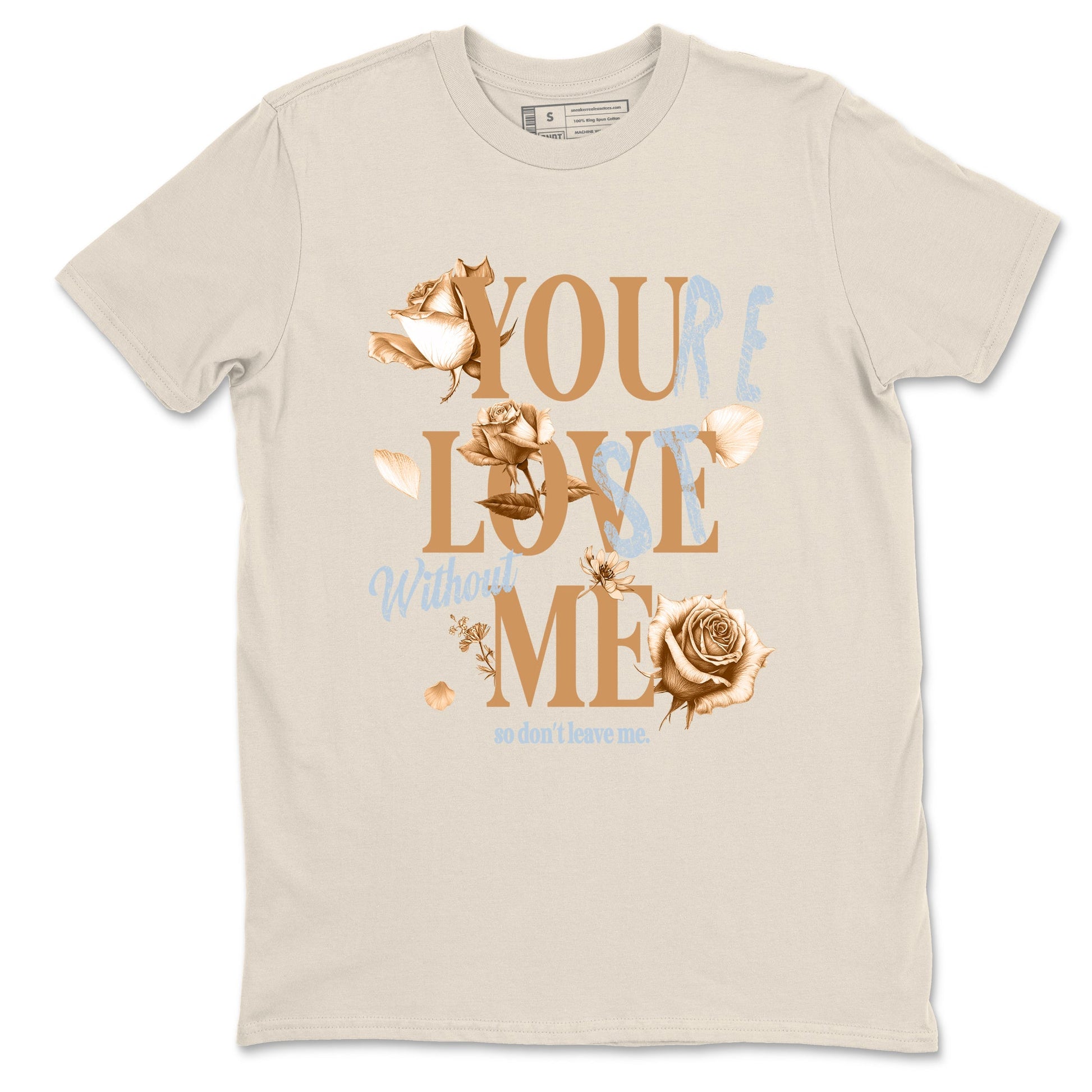 Sneaker match tees – Sneaker Tees To Match Air Jordan 3 Champagne and Oysters Shoes – You Love Me Tee Natural 2