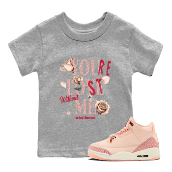 Air Jordan 3 Valentine's Day Graphic shirts You Love Me Valentine Gift shirts Air Jordan 3 Washed Coral best t-shirts to wear with jordans SNRT Sneaker Tees Youth Baby Heather Grey 1 tee
