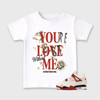 Sneaker match tees – Sneaker Tees To Match Air Jordan 4 Brick After Brick Shoes – You Love Me Kids T-Shirt White 1