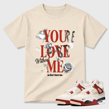 Sneaker match tees – Sneaker Tees To Match Air Jordan 4 Brick After Brick Shoes – You Love Me Tee Natural 1