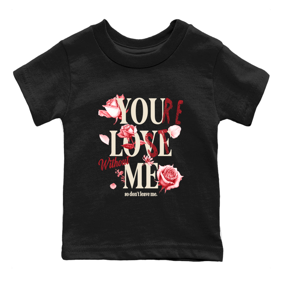 Sneaker match tees – Sneaker Tees To Match Air Jordan 4 Valentines Day Shoes – You Love Me Kids T-Shirt Black 2