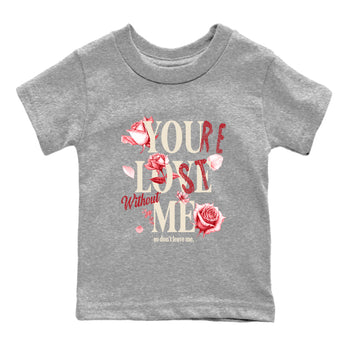 Sneaker match tees – Sneaker Tees To Match Air Jordan 4 Valentines Day Shoes – You Love Me Kids T-Shirt Heather Grey 2