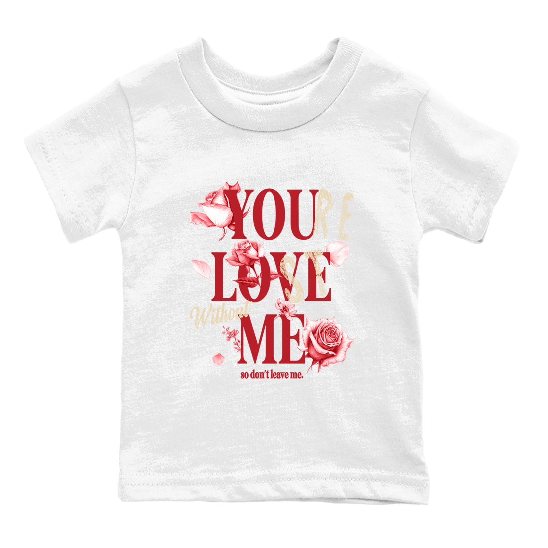 Sneaker match tees – Sneaker Tees To Match Air Jordan 4 Valentines Day Shoes – You Love Me Kids T-Shirt White 2