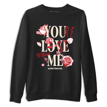 Sneaker match tees – Sneaker Tees To Match Air Jordan 4 Valentines Day Shoes – You Love Me Tee Black 2