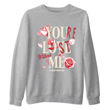 Sneaker match tees – Sneaker Tees To Match Air Jordan 4 Valentines Day Shoes – You Love Me Tee Heather Grey 2