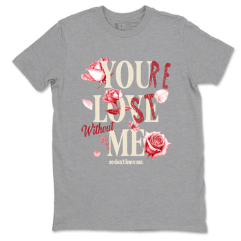 Sneaker match tees – Sneaker Tees To Match Air Jordan 4 Valentines Day Shoes – You Love Me Tee Heather Grey 2