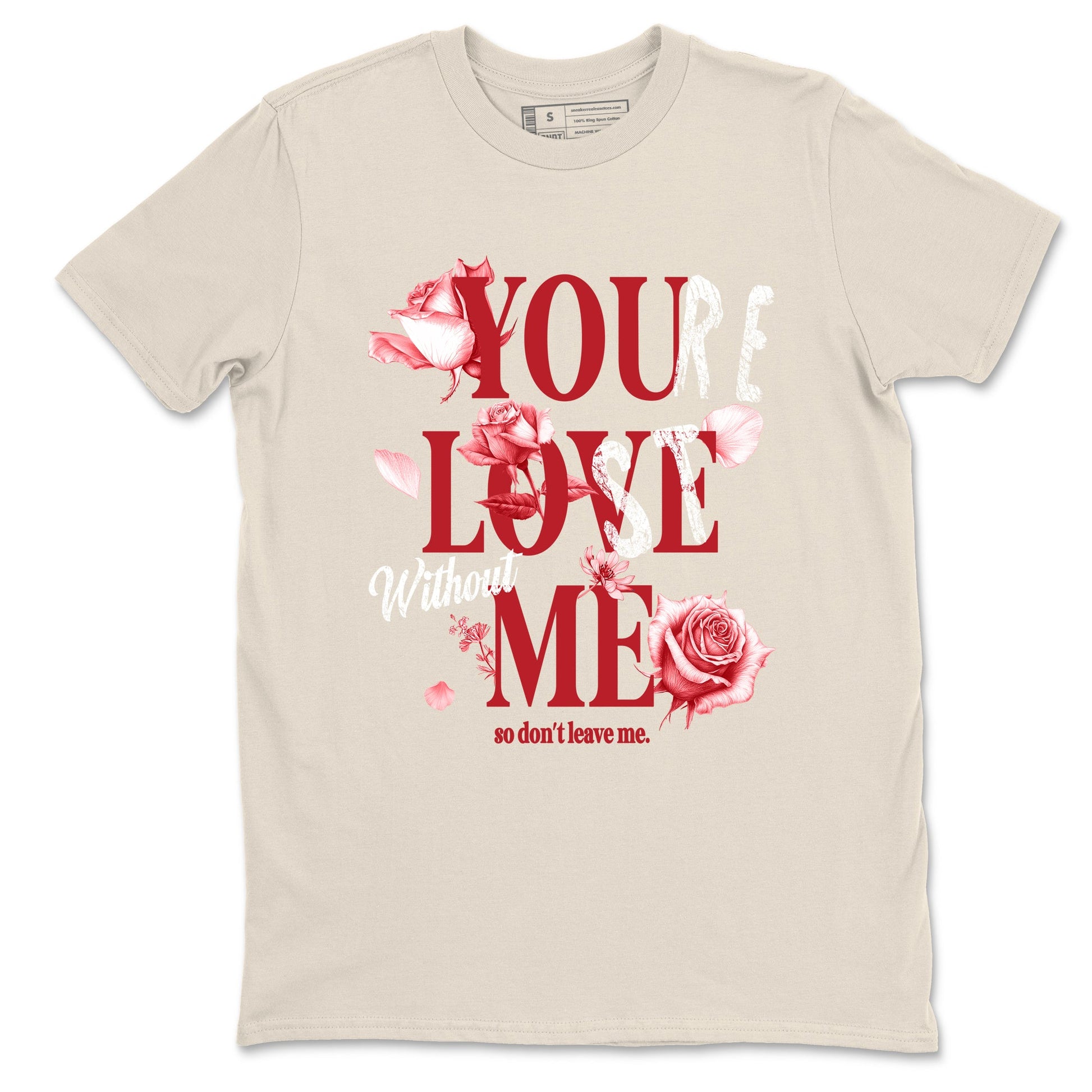 Sneaker match tees – Sneaker Tees To Match Air Jordan 4 Valentines Day Shoes – You Love Me Tee Natural 2