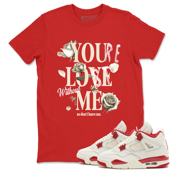 Sneaker match tees – Sneaker Tees To Match Air Jordan 4 Valentines Day Shoes – You Love Me Tee Red 1