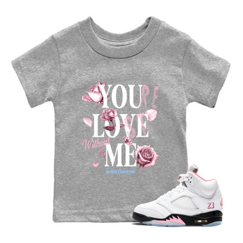 Sneaker match tees – Sneaker Tees To Match Air Jordan 5 35th Anniversary Shoes – You Love Me Kids T-Shirt Heather Grey 1