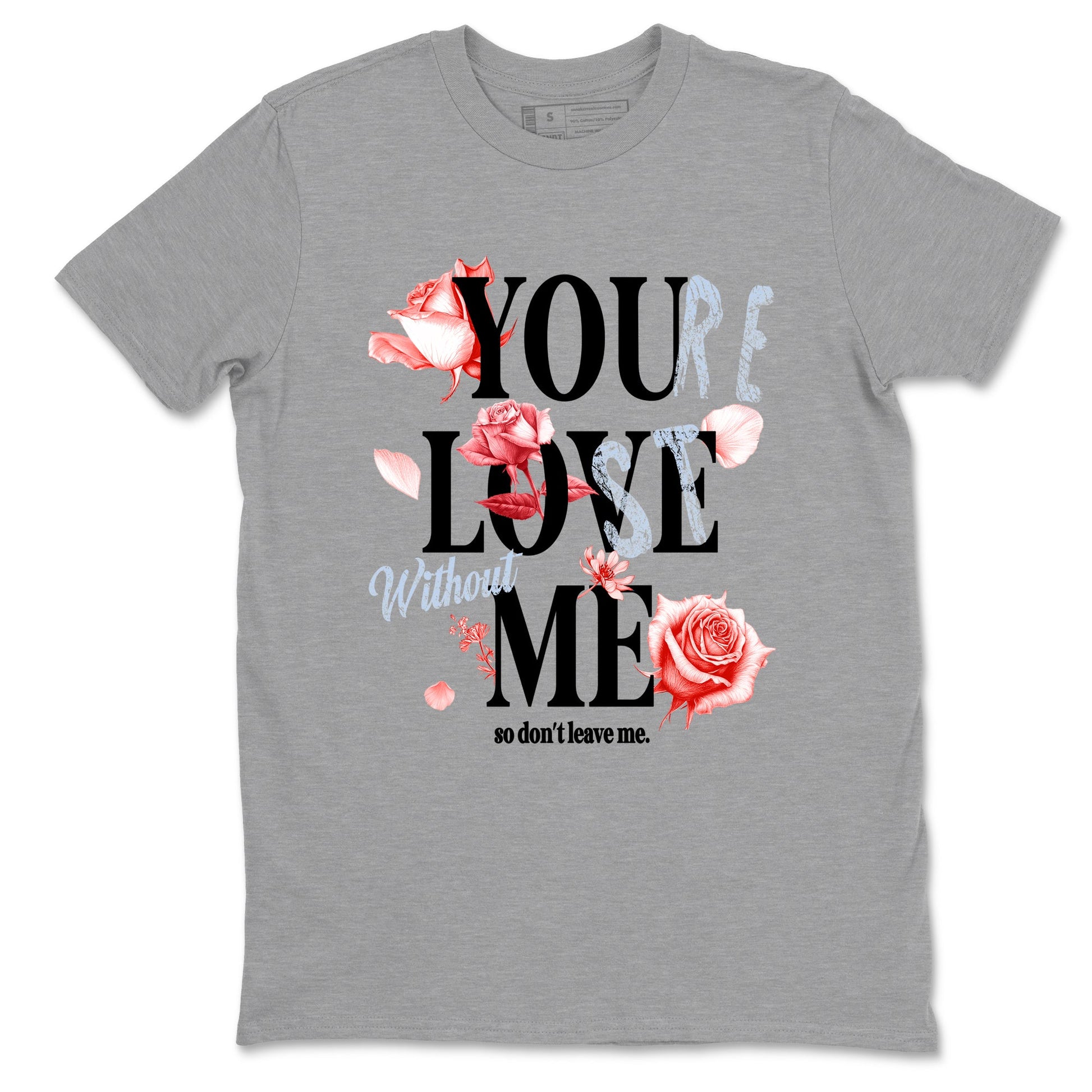 Sneaker match tees – Sneaker Tees To Match Air Jordan 6 Reverse Infrared Shoes – You Love Me Tee Heather Grey 2