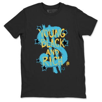 Sneaker Threads – Sneaker Tees To Match Air Jordan 11 Gamma – Young Black And Rich Graphic Tee Black 2. Perfect for Jordan releases 2025 colorways.