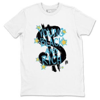 Sneaker Threads – Sneaker Tees To Match Air Jordan 11 Gamma – Young Black And Rich Graphic Tee White 2. Perfect for Jordan releases 2025 colorways.