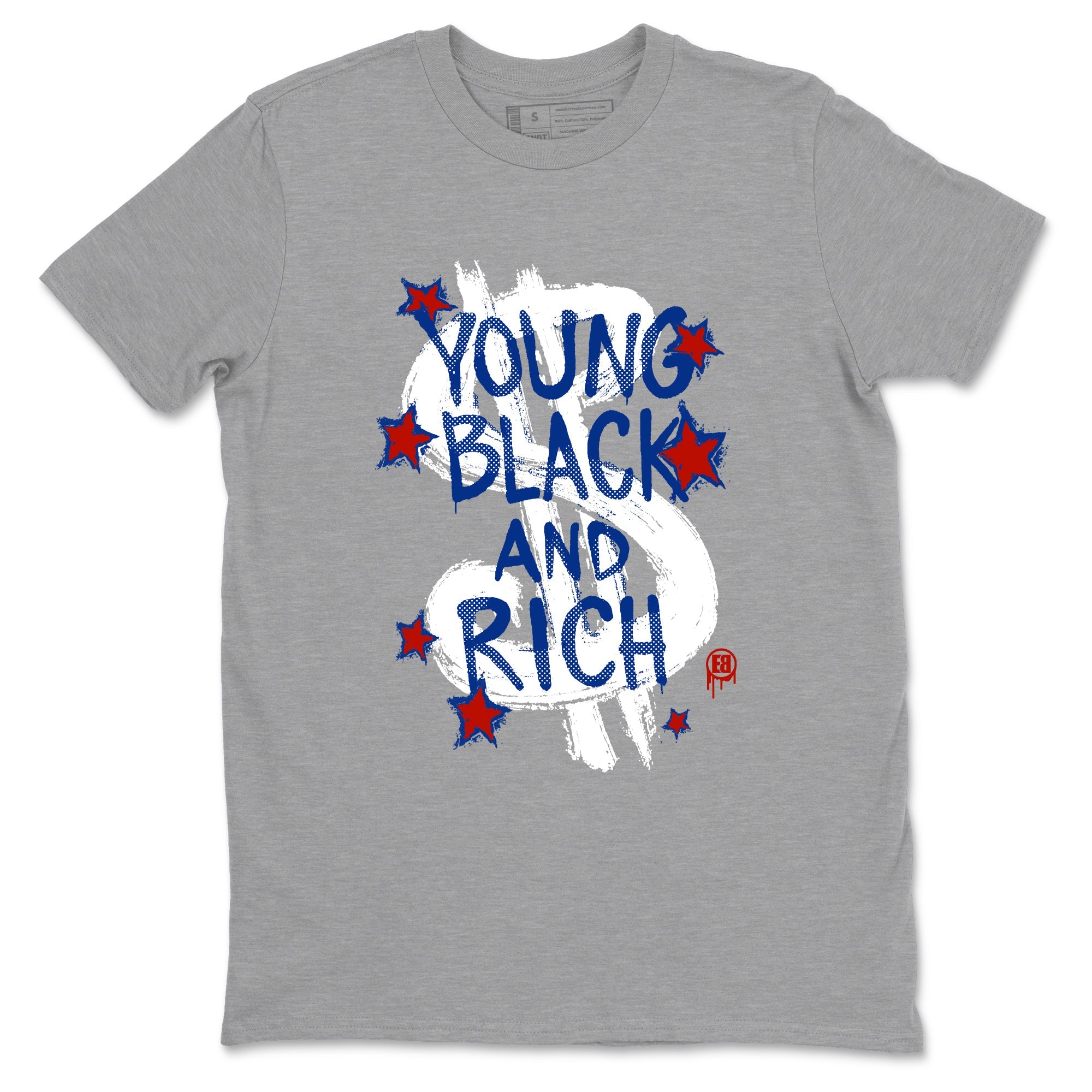 Sneaker Threads – Sneaker Tees To Match Air Jordan 11 Rare Air – Young Black And Rich Graphic Tee Heather Grey 2. Perfect for Jordan releases 2025 colorways.