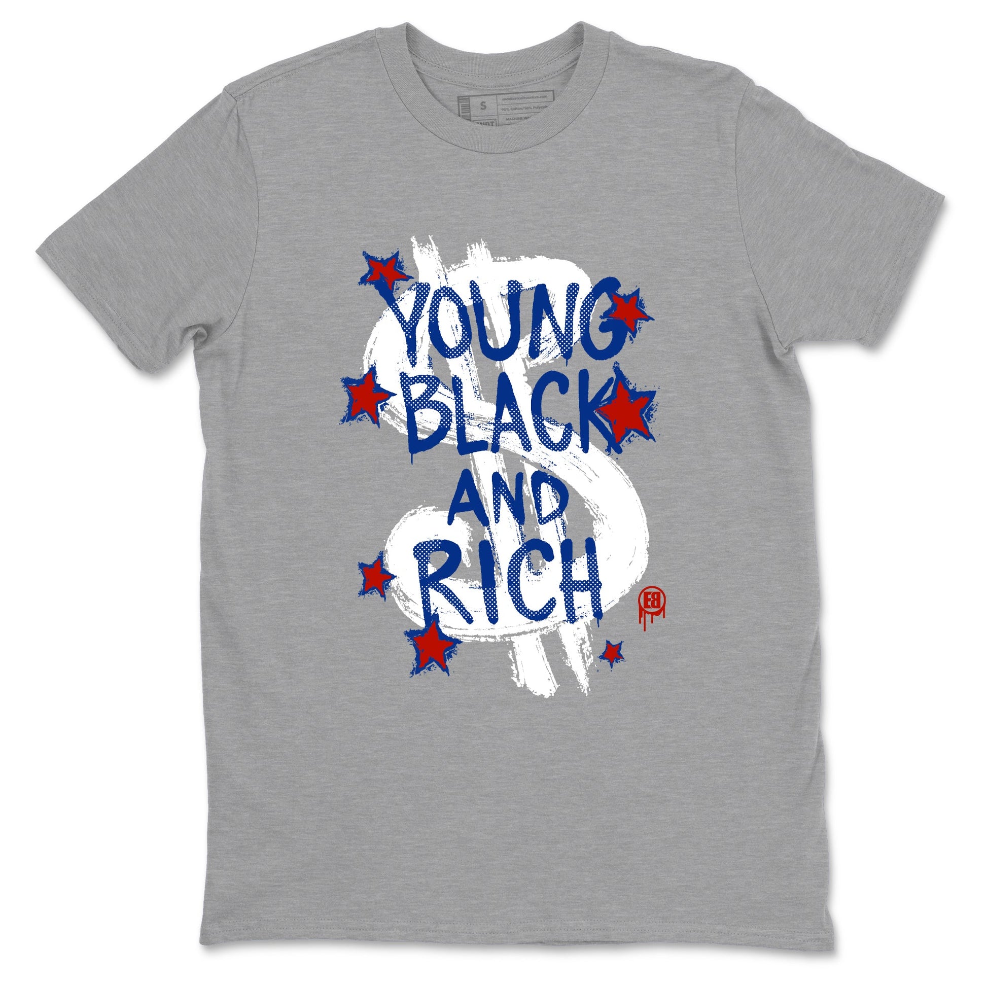 Sneaker Threads – Sneaker Tees To Match Air Jordan 11 Rare Air – Young Black And Rich Graphic Tee Heather Grey 2. Perfect for Jordan releases 2025 colorways.