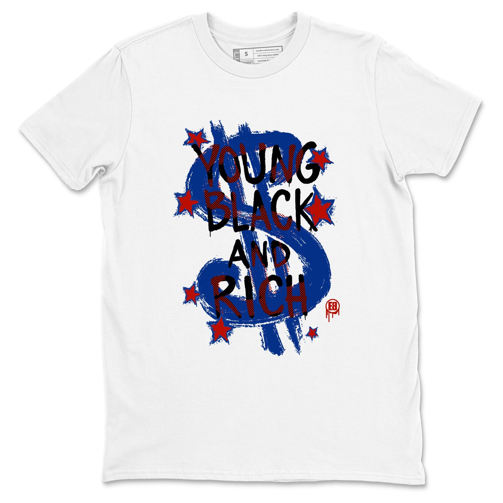 Sneaker Threads – Sneaker Tees To Match Air Jordan 11 Rare Air – Young Black And Rich Graphic Tee White 2. Perfect for Jordan releases 2025 colorways.