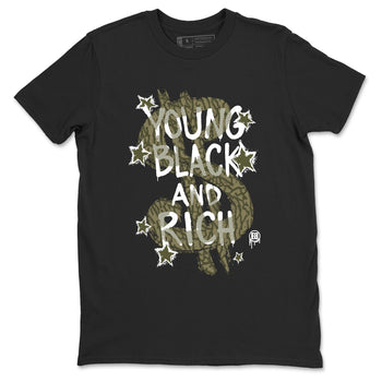 Sneaker Threads – Sneaker Tees To Match Air Jordan 3 Medium Olive – Young Black And Rich Graphic Tee Black 2. Perfect for Jordan releases 2025 colorways.