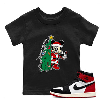 1s Black Toe Reimagined shirts to match jordansChristmas gift Your Christmas Kicks sneaker match tees Air Jordan 1 High OG Black Toe Reimagined match shoes to clothes SNRT Sneaker Tees Youth Baby Black 1 tee