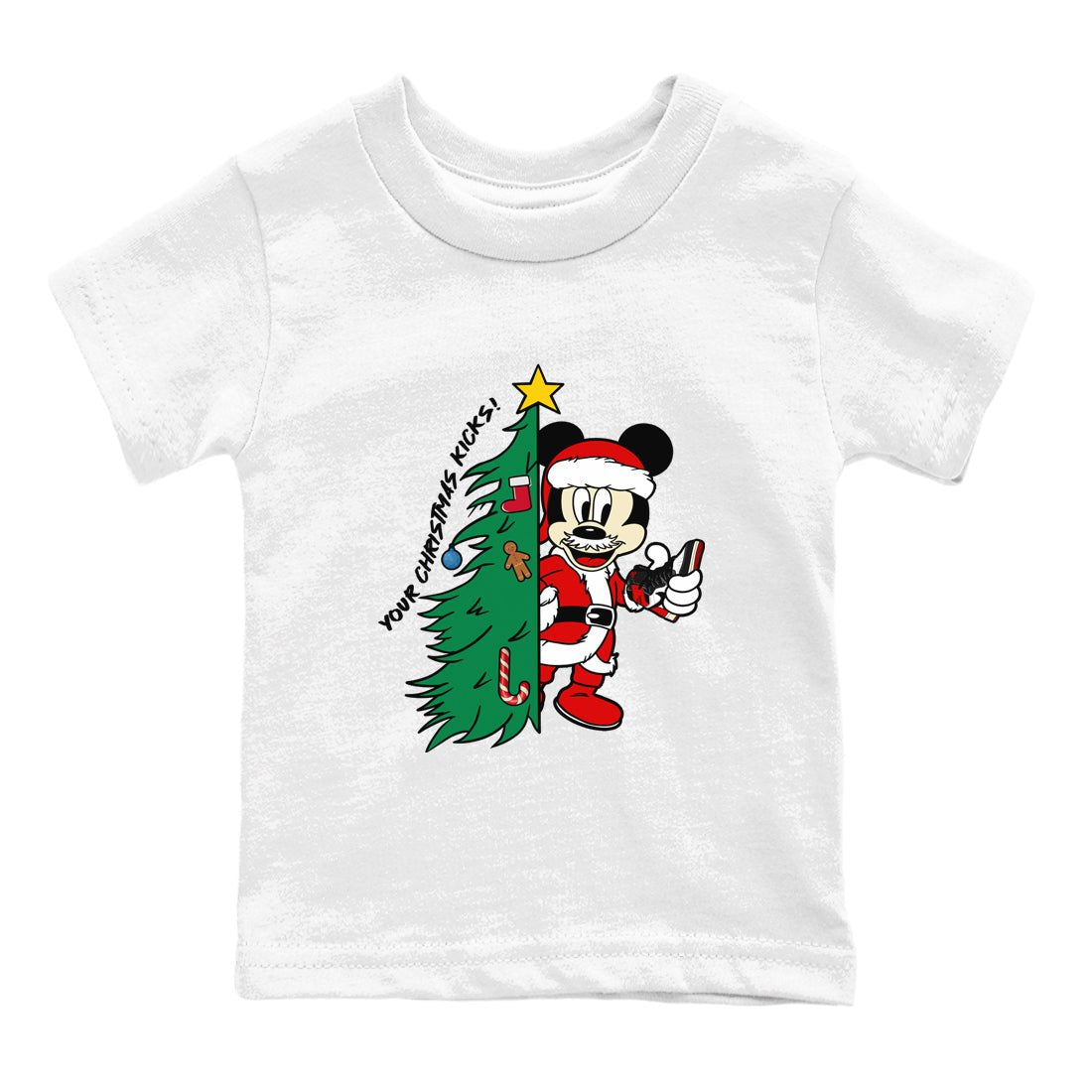 1s Black Toe Reimagined shirts to match jordansChristmas gift Your Christmas Kicks sneaker match tees Air Jordan 1 High OG Black Toe Reimagined match shoes to clothes SNRT Sneaker Tees Youth Baby White 2 tee