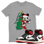 1s Black Toe Reimagined shirts to match jordansChristmas gift Your Christmas Kicks sneaker match tees Air Jordan 1 High OG Black Toe Reimagined match shoes to clothes SNRT Sneaker Tees unisex cotton Heather Grey 1 shirts