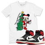 1s Black Toe Reimagined shirts to match jordansChristmas gift Your Christmas Kicks sneaker match tees Air Jordan 1 High OG Black Toe Reimagined match shoes to clothes SNRT Sneaker Tees unisex cotton White 1 shirts