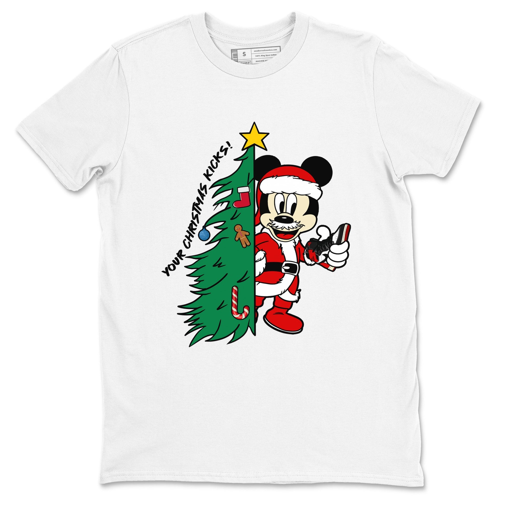 1s Black Toe Reimagined shirts to match jordansChristmas gift Your Christmas Kicks sneaker match tees Air Jordan 1 High OG Black Toe Reimagined match shoes to clothes SNRT Sneaker Tees unisex cotton White 2 shirts