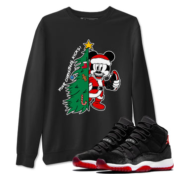 11s Bred Velvet shirts to match jordans Christmas Gift Your Christmas Kicks sneaker match tees Air Jordan 11 Retro Bred Velvet match shoes to clothes SNRT Sneaker Tees unisex cotton Black 1 shirts