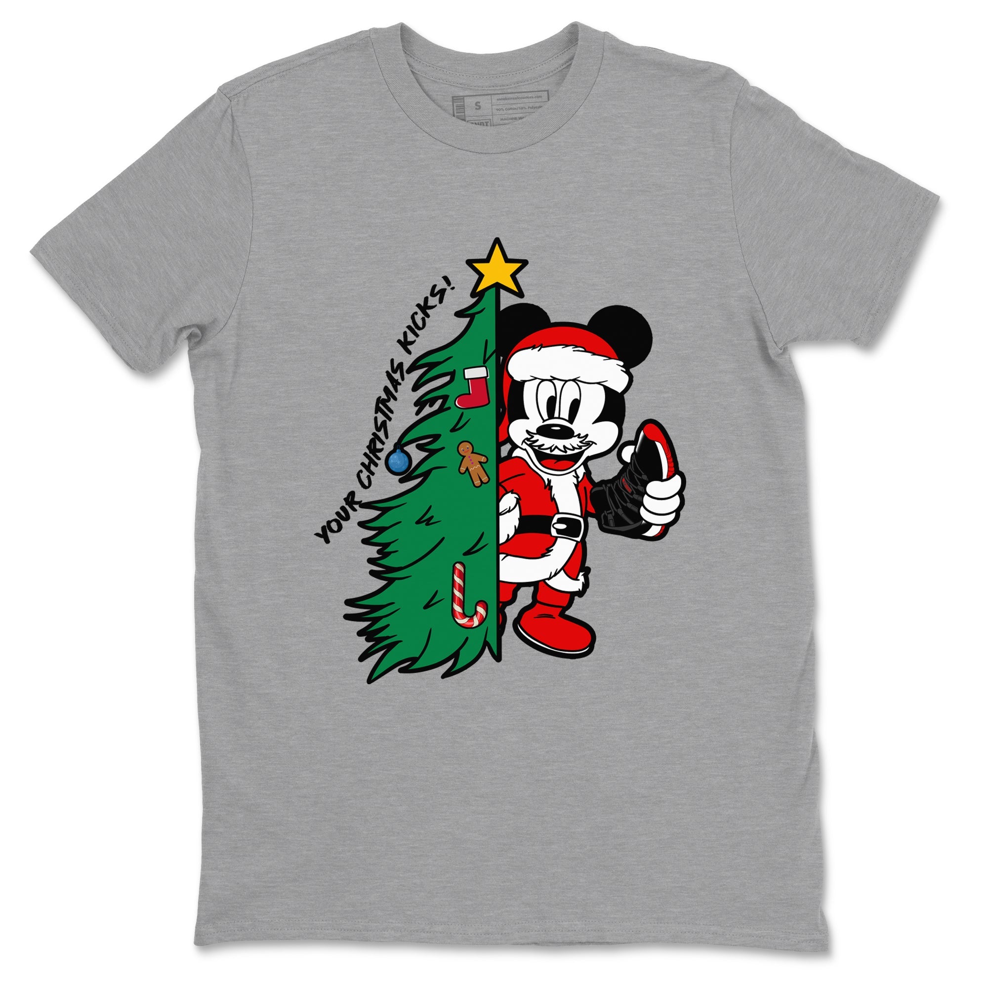 11s Bred Velvet shirts to match jordans Christmas Gift Your Christmas Kicks sneaker match tees Air Jordan 11 Retro Bred Velvet match shoes to clothes SNRT Sneaker Tees unisex cotton Heather Grey 2 shirts