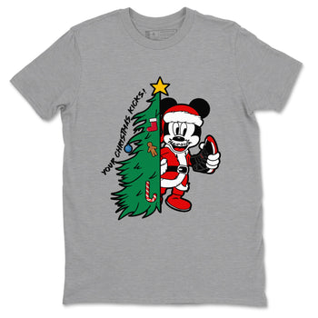 11s Bred Velvet shirts to match jordans Christmas Gift Your Christmas Kicks sneaker match tees Air Jordan 11 Retro Bred Velvet match shoes to clothes SNRT Sneaker Tees unisex cotton Heather Grey 2 shirts