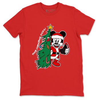 11s Bred Velvet shirts to match jordans Christmas Gift Your Christmas Kicks sneaker match tees Air Jordan 11 Retro Bred Velvet match shoes to clothes SNRT Sneaker Tees unisex cotton Red 2 shirts