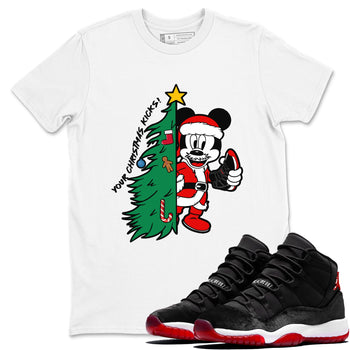 11s Bred Velvet shirts to match jordans Christmas Gift Your Christmas Kicks sneaker match tees Air Jordan 11 Retro Bred Velvet match shoes to clothes SNRT Sneaker Tees unisex cotton White 1 shirts
