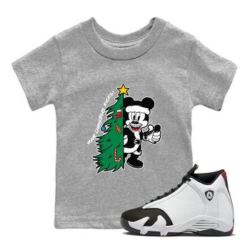 14s Black Toe shirts to match jordansChristmas gift Your Christmas Kicks sneaker match tees Air Jordan 14 Black Toe match shoes to clothes SNRT Sneaker Tees Youth Baby Heather Grey 1 tee