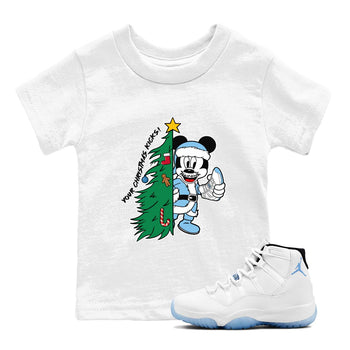 11s Legend Blue (Columbia) shirts to match jordans Your Chrsitmas Kicks sneaker match tees Air Jordan 11 Retro Legend Blue match shoes to clothes SNRT Sneaker Tees Youth Baby White 1 tee