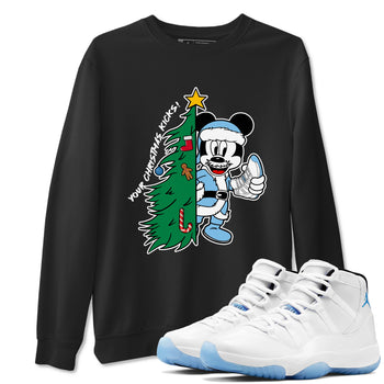 11s Legend Blue (Columbia) shirts to match jordans Your Chrsitmas Kicks sneaker match tees Air Jordan 11 Retro Legend Blue match shoes to clothes SNRT Sneaker Tees unisex cotton Black 1 shirts