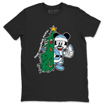 11s Legend Blue (Columbia) shirts to match jordans Your Chrsitmas Kicks sneaker match tees Air Jordan 11 Retro Legend Blue match shoes to clothes SNRT Sneaker Tees unisex cotton Black 2 shirts