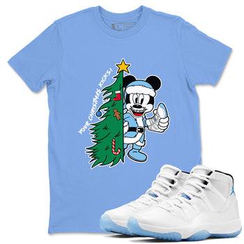 11s Legend Blue (Columbia) shirts to match jordans Your Chrsitmas Kicks sneaker match tees Air Jordan 11 Retro Legend Blue match shoes to clothes SNRT Sneaker Tees unisex cotton Carolina Blue 1 shirts
