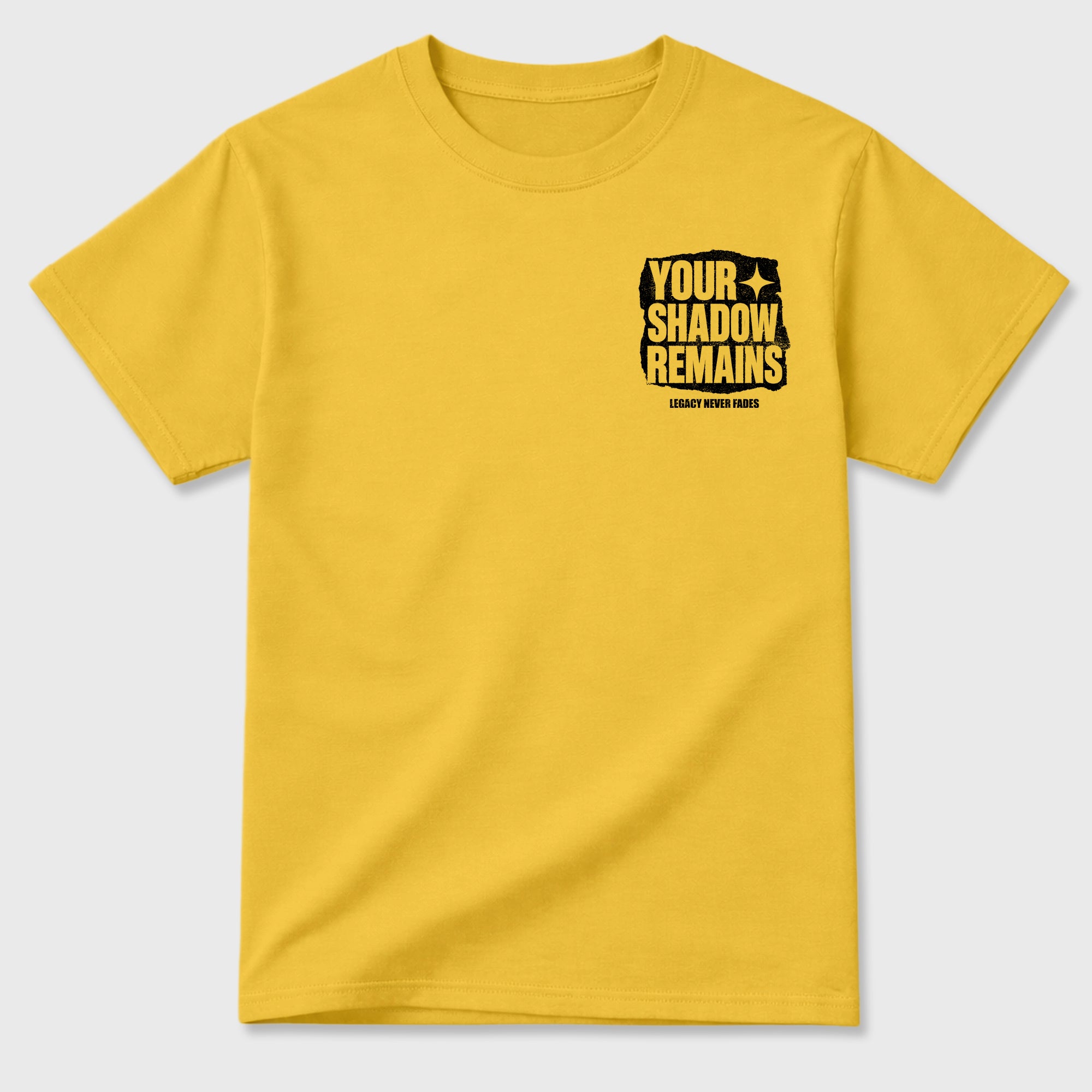 Your Shadow Remains Graphic T-Shirt featuring original streetwear artwork designed to complement the bold Tour Yellow and Dark Blue Grey accents of the Air Jordan 4 Tour Yellow. Daisy Graphic T-Shirt.