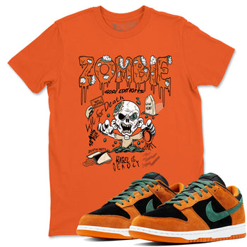 Dunk Low Ceramic shirts to match jordans Zombie Grave unique Halloween sneaker tee Dunk Ceramic match shoes to clothes SNRT Sneaker Tees unisex cotton Orange 1 shirts