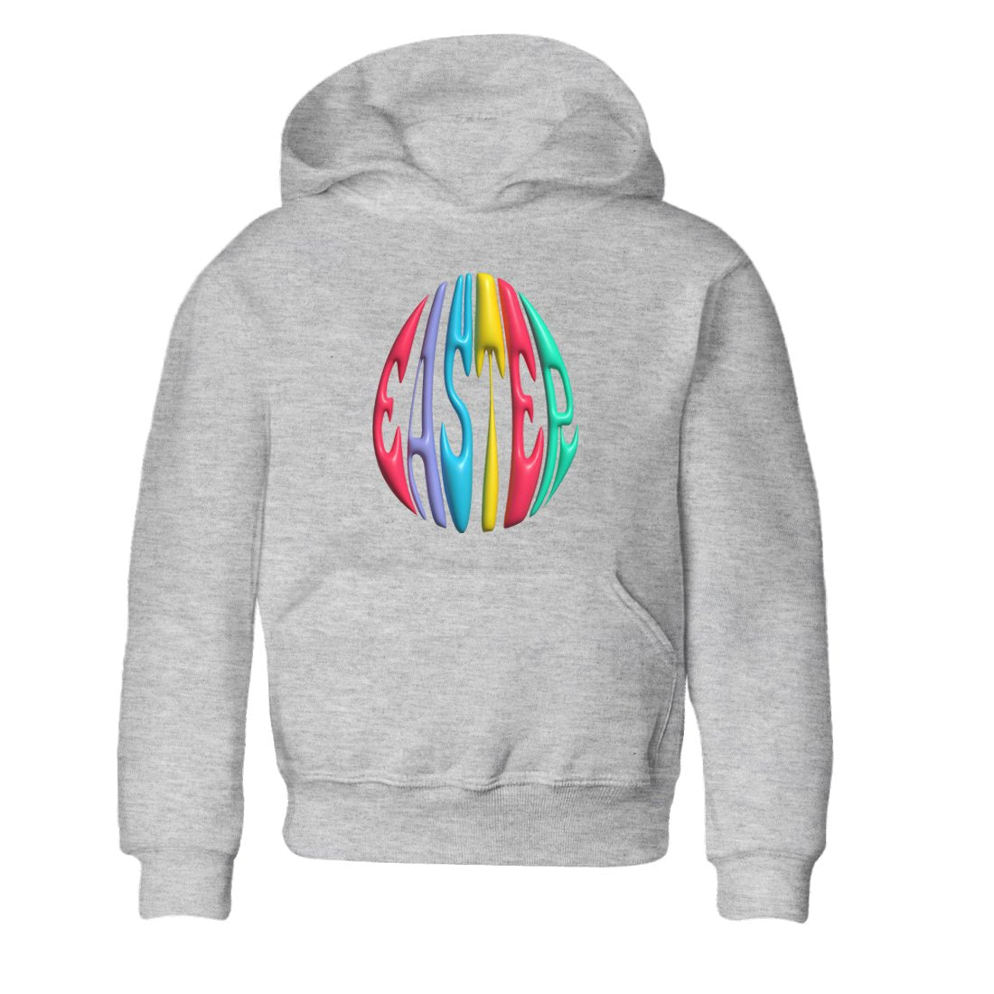 Dunk Easter Candy Sneaker Match Tees 3D Easter Typo Sneaker Tees Nike Easter Sneaker Release Tees Kids Shirts Heather Grey 2