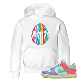 Dunk Easter Candy Sneaker Match Tees 3D Easter Typo Sneaker Tees Nike Easter Sneaker Release Tees Kids Shirts White 1