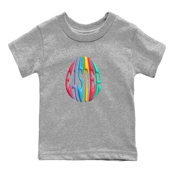 Dunk Easter Candy Sneaker Match Tees 3D Easter Typo Sneaker Tees Nike Easter Sneaker Release Tees Kids Shirts Heather Grey 2