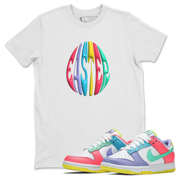 Dunk Easter Candy Sneaker Match Tees 3D Easter Typo Sneaker Tees Nike Easter Sneaker Release Tees Unisex Shirts White 1