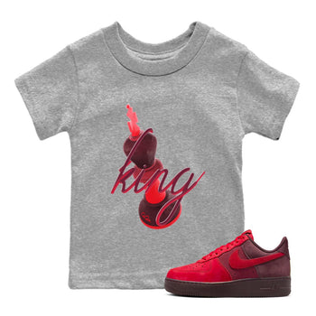 Air Force 1 Layers of Love shirt to match jordans 3D King sneaker tees af1 Layers of Love SNRT sneaker release tees baby toddler Heather Grey 1 cotton Shirt