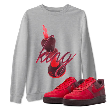 Air Force 1 Layers of Love shirt to match jordans 3D King sneaker tees af1 Layers of Love SNRT Sneaker Release Tees unisex cotton Heather Grey 1 crew neck shirt