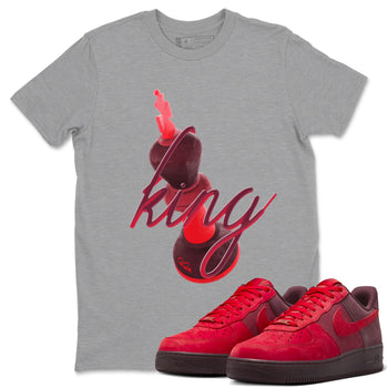 Air Force 1 Layers of Love shirt to match jordans 3D King sneaker tees af1 Layers of Love SNRT Sneaker Release Tees unisex cotton Heather Grey 1 crew neck shirt