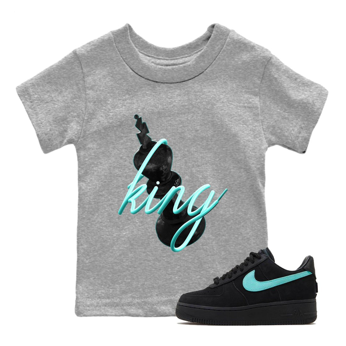 Air Force 1 Tiffany 3D King Baby and Kids Sneaker Tees Nike Tiffany AF1Kids Sneaker Tees Size Chart