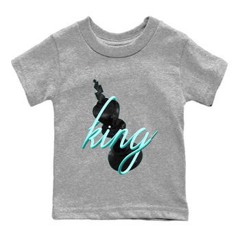 Air Force 1 Tiffany Sneaker Match Tees 3D King Sneaker Tees Nike Tiffany AF1Sneaker Release Tees Kids Shirts Heather Grey 2
