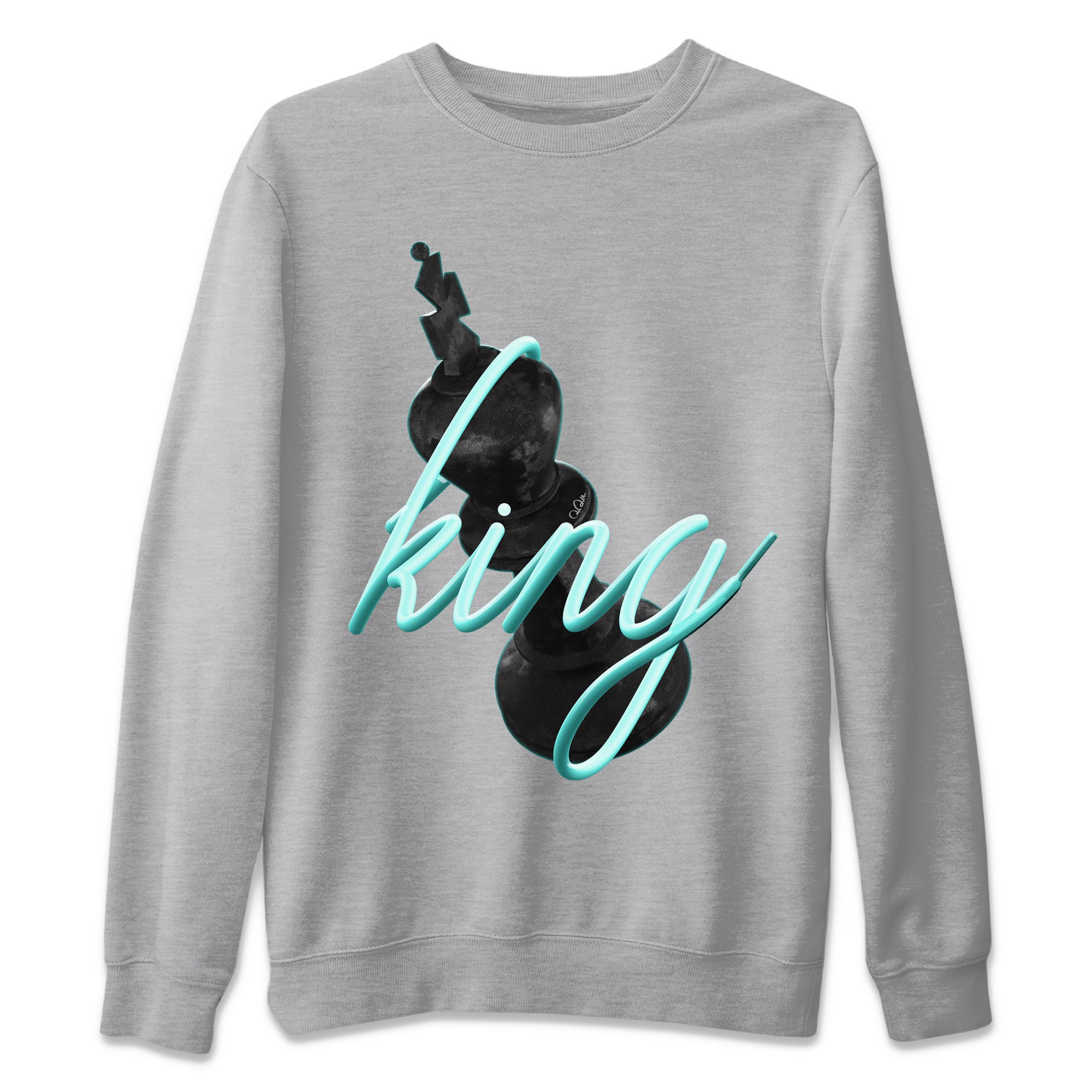 Air Force 1 Tiffany Sneaker Match Tees 3D King Sneaker Tees Nike Tiffany AF1Sneaker Release Tees Unisex Shirts Heather Grey 2
