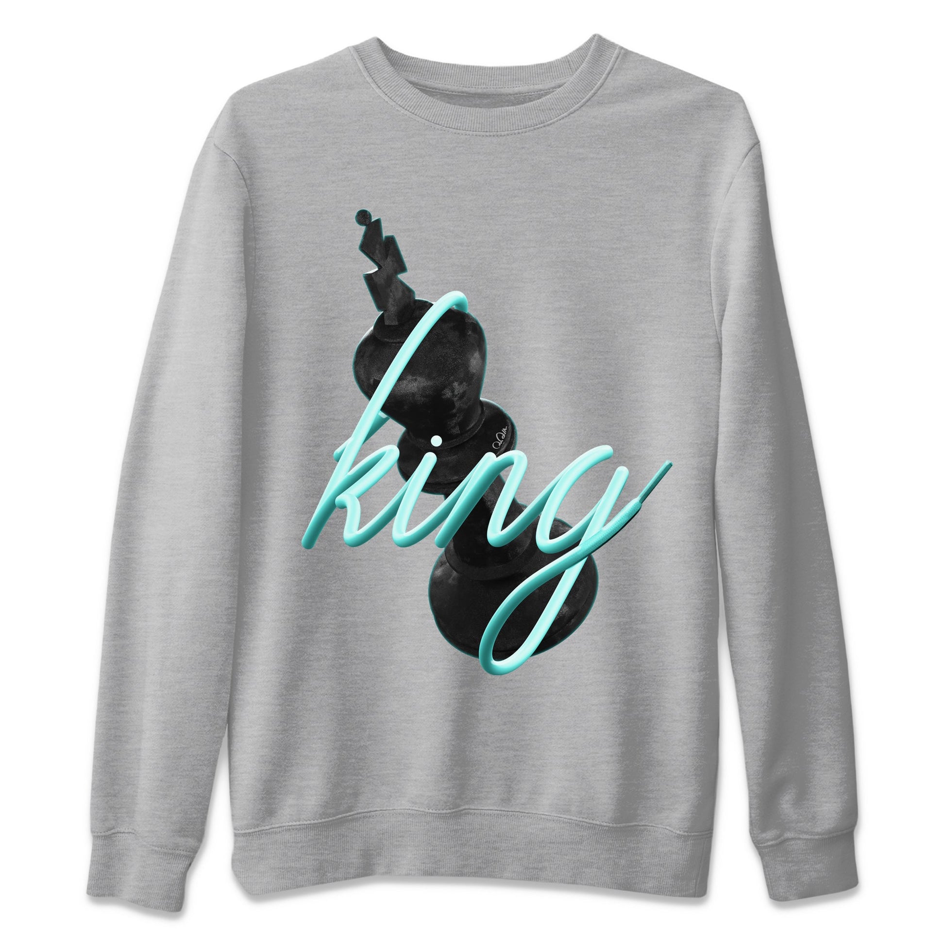 Air Force 1 Tiffany Sneaker Match Tees 3D King Sneaker Tees Nike Tiffany AF1Sneaker Release Tees Unisex Shirts Heather Grey 2