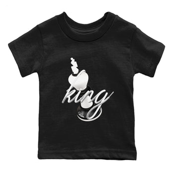 1s Black White shirt to match jordans 3D King sneaker tees Air Jordan 1 High OG Black White SNRT sneaker release tees baby toddler Black 2 cotton Shirt
