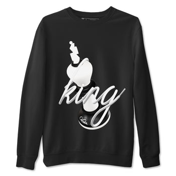 1s Black White shirt to match jordans 3D King sneaker tees Air Jordan 1 High OG Black White SNRT Sneaker Release Tees unisex cotton Black 2 crew neck shirt